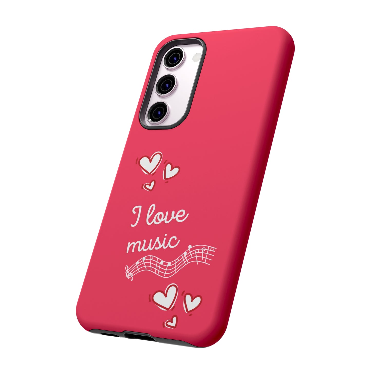 I Love Music Red | Mostly Android Cases | MAC