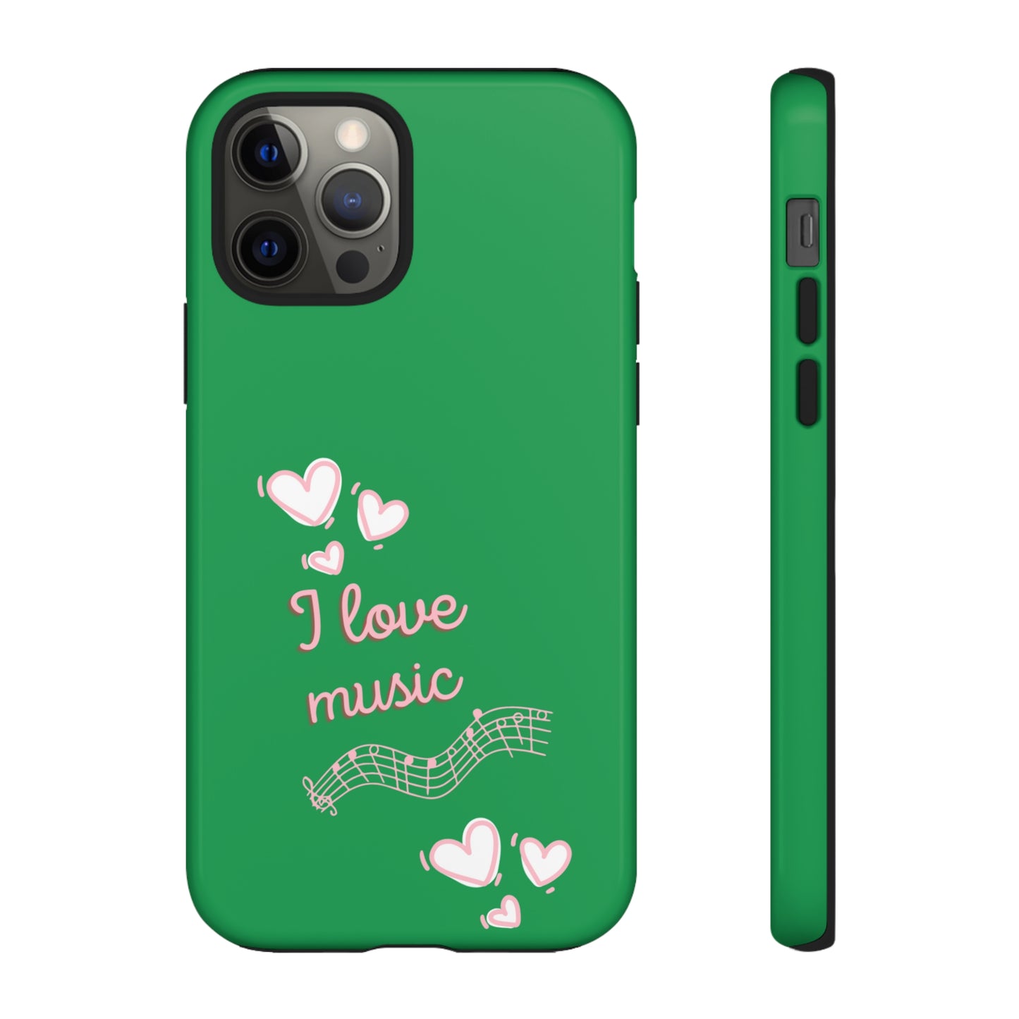 I Love Music Green | Mostly Android Phone Cases | MAC