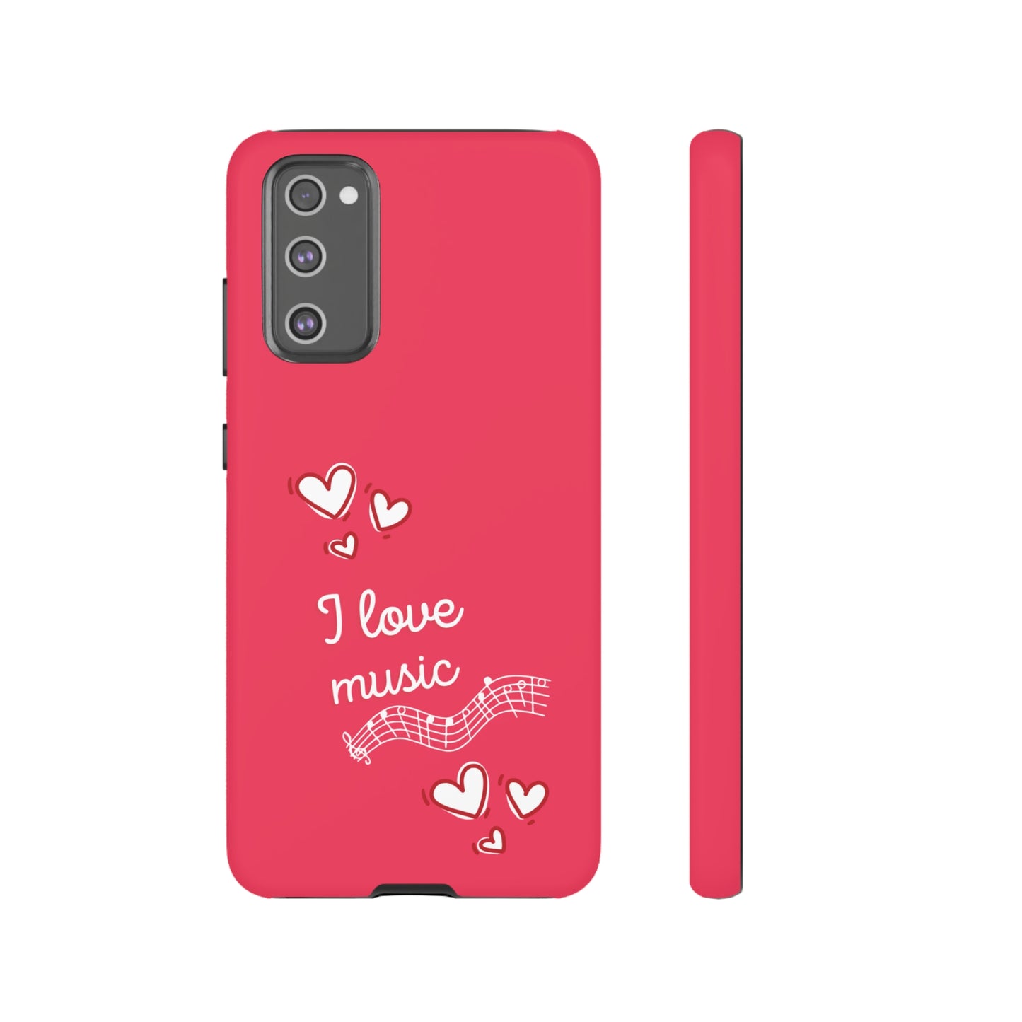 I Love Music Red | Mostly Android Cases | MAC