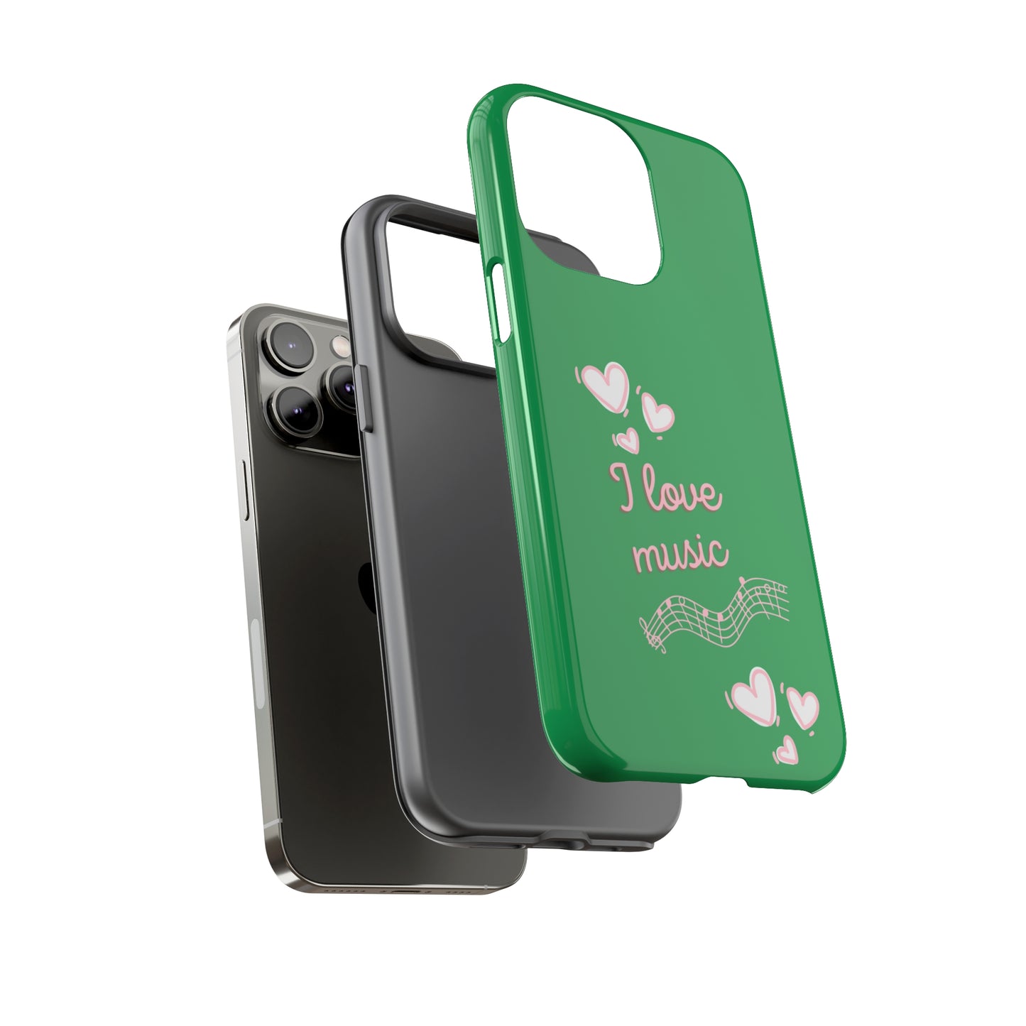 I Love Music Green | Mostly Android Phone Cases | MAC