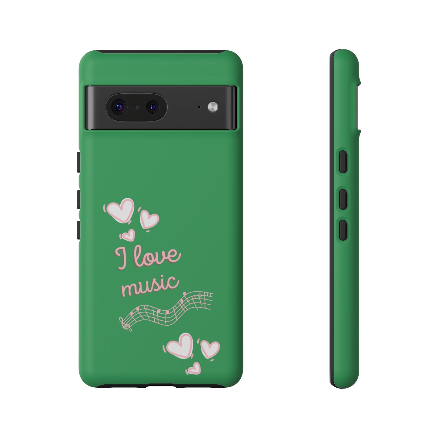 I Love Music Green | Mostly Android Phone Cases | MAC