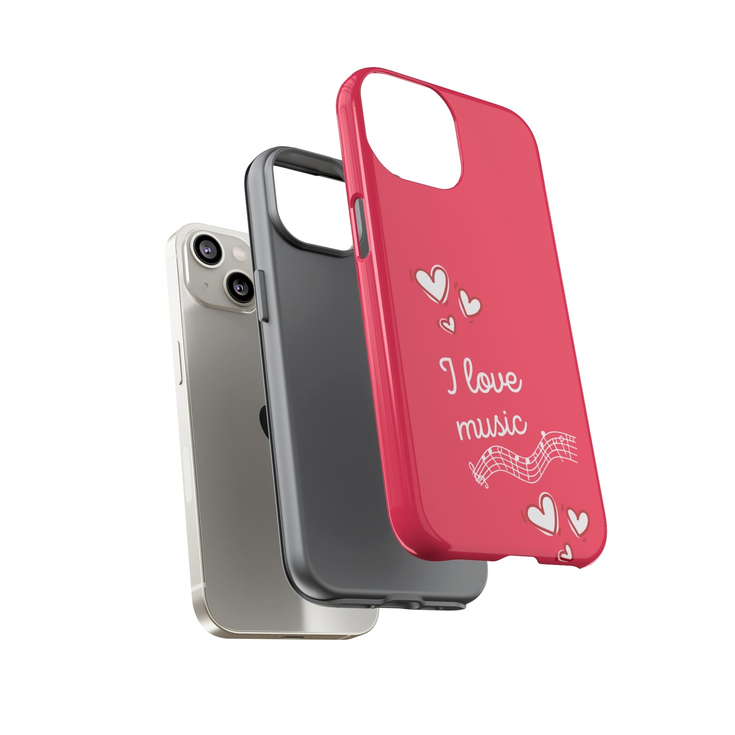 I Love Music Red | Mostly Android Cases | MAC