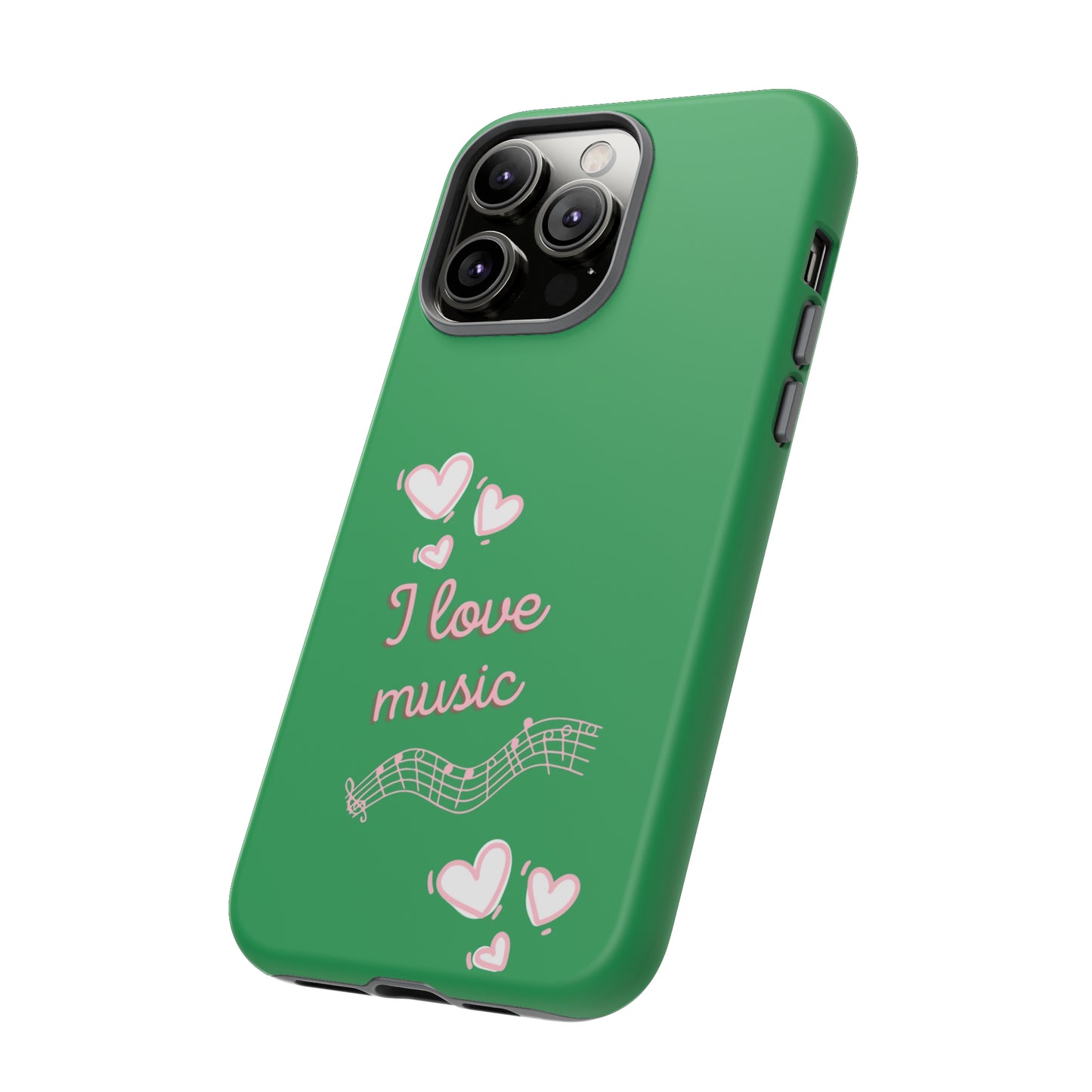 I Love Music Green | Mostly Android Phone Cases | MAC