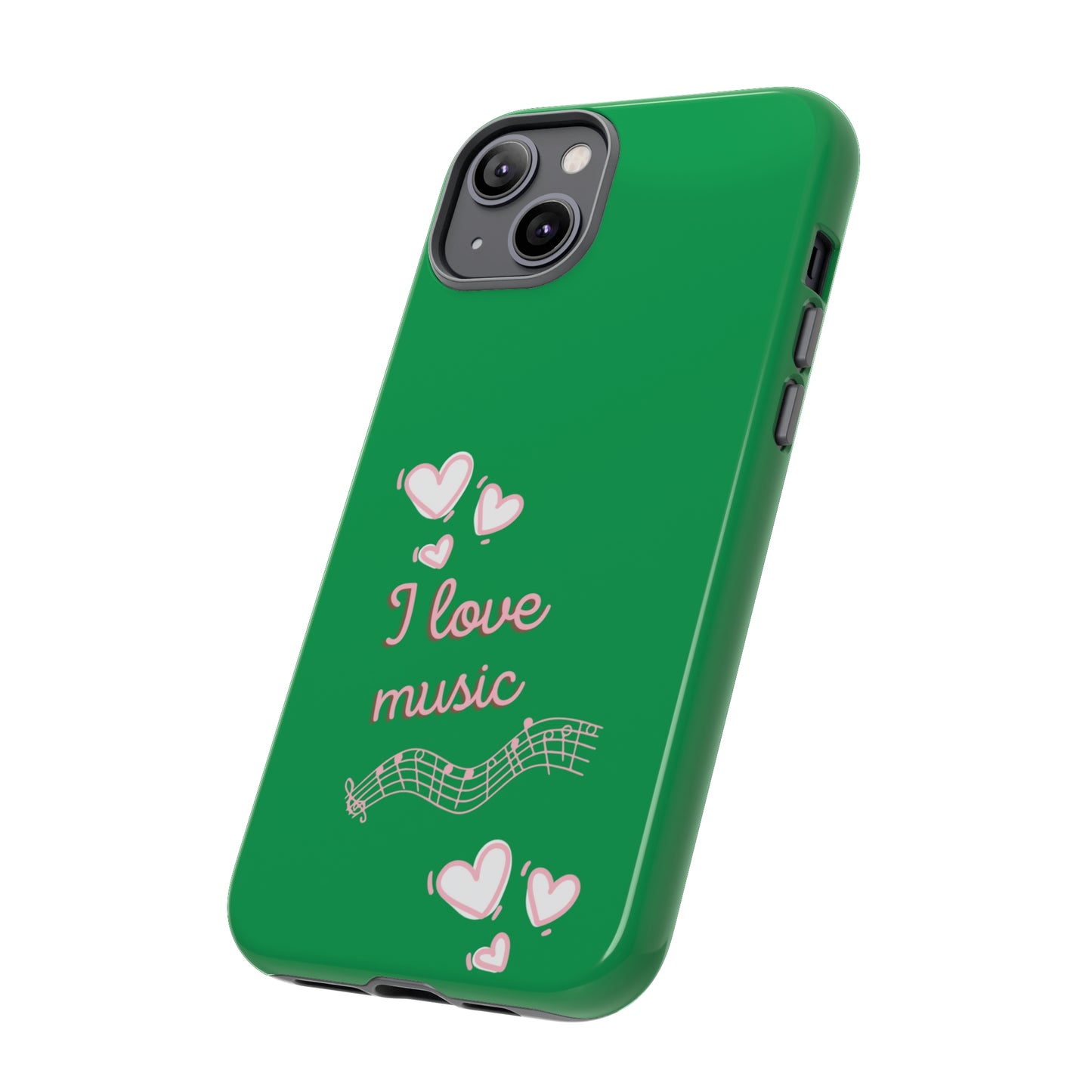 I Love Music Green | Mostly Android Phone Cases | MAC