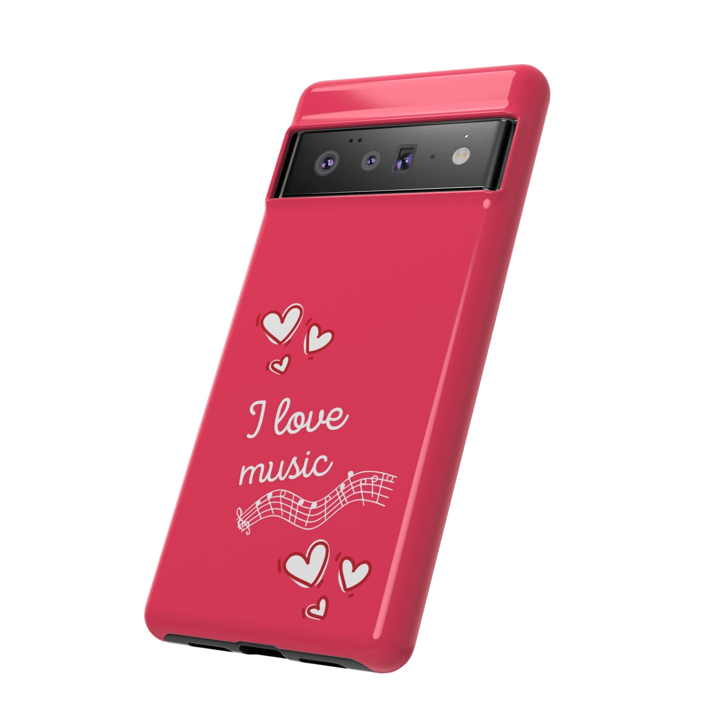 I Love Music Red | Mostly Android Cases | MAC