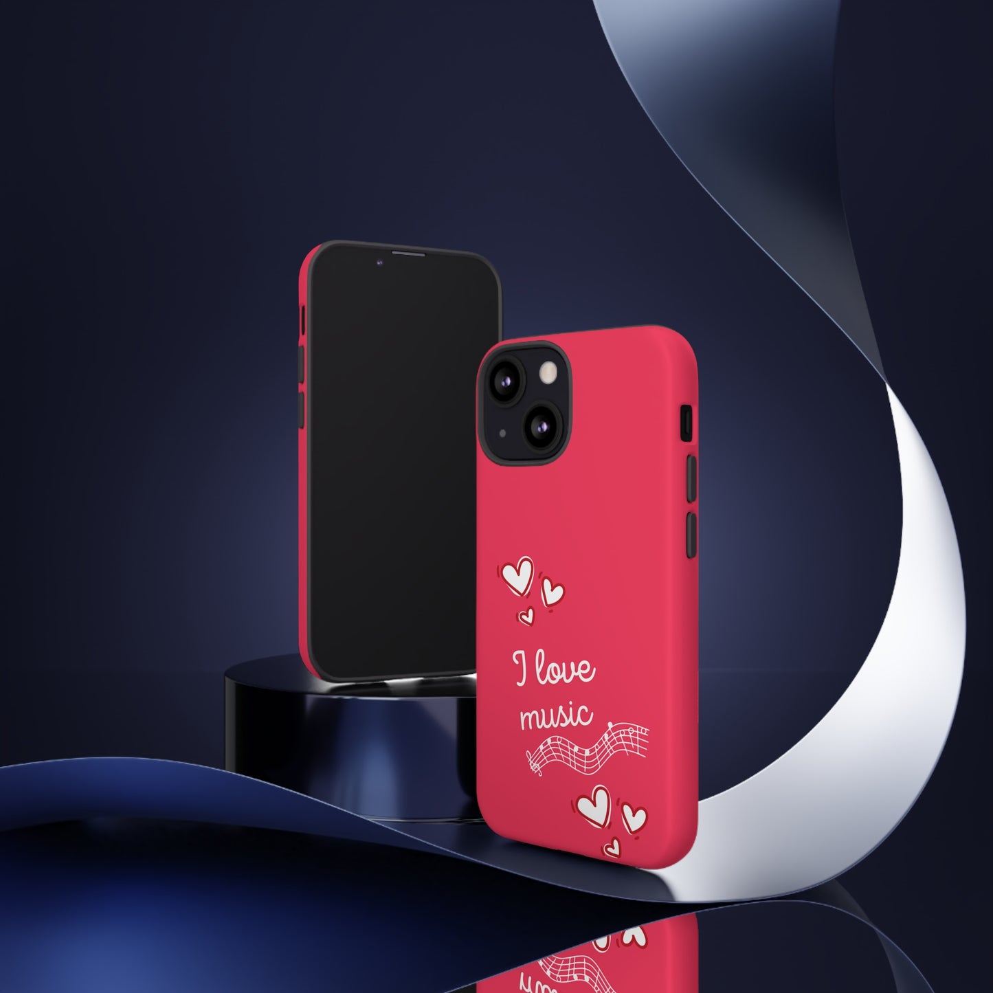 I Love Music Red | Mostly Android Cases | MAC