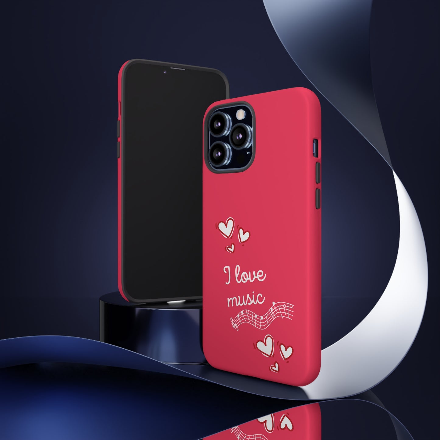 I Love Music Red | Mostly Android Cases | MAC