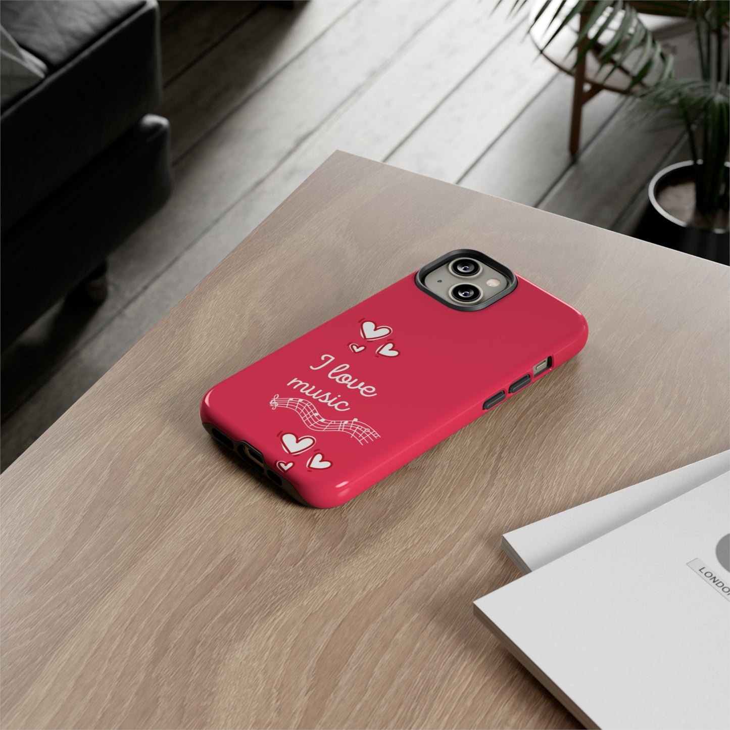 I Love Music Red | Mostly Android Cases | MAC