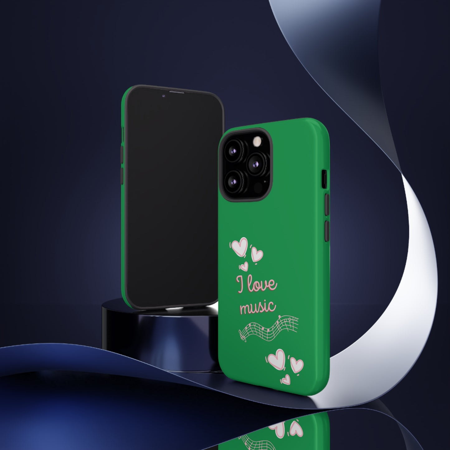 I Love Music Green | Mostly Android Phone Cases | MAC