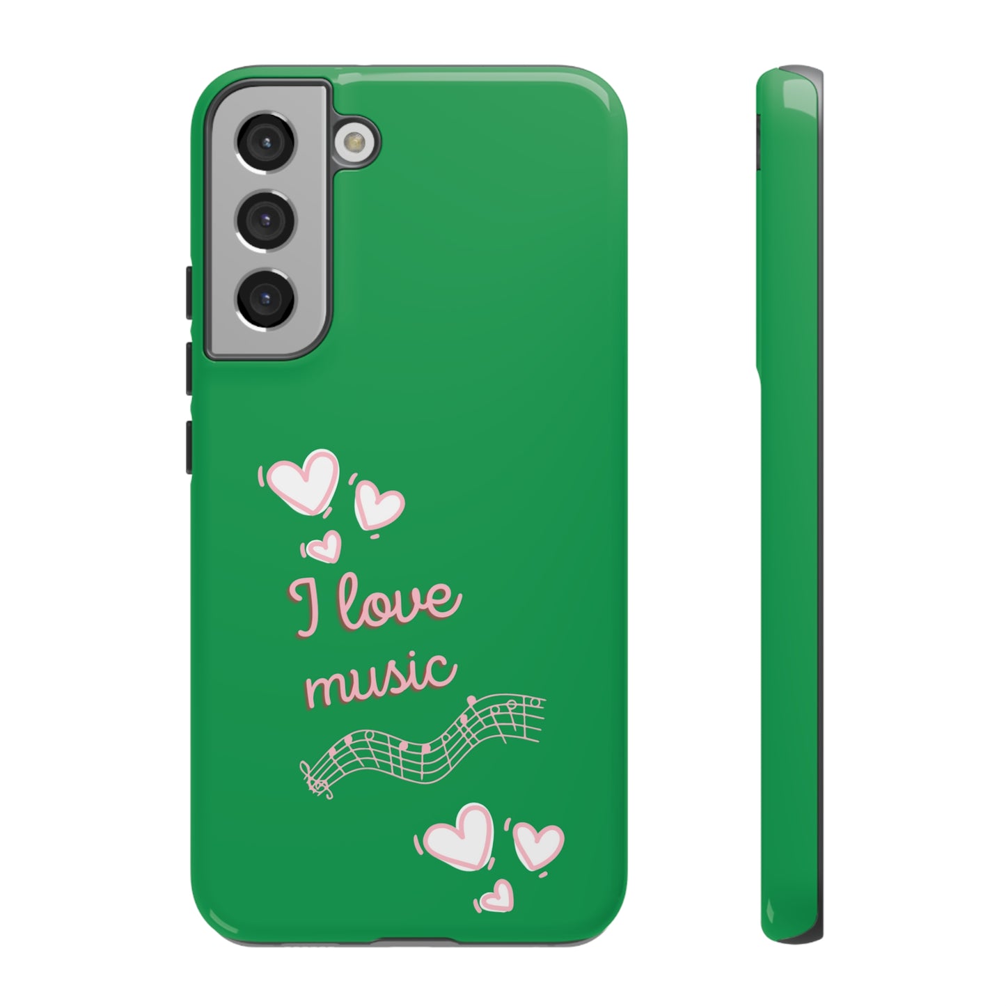 I Love Music Green | Mostly Android Phone Cases | MAC