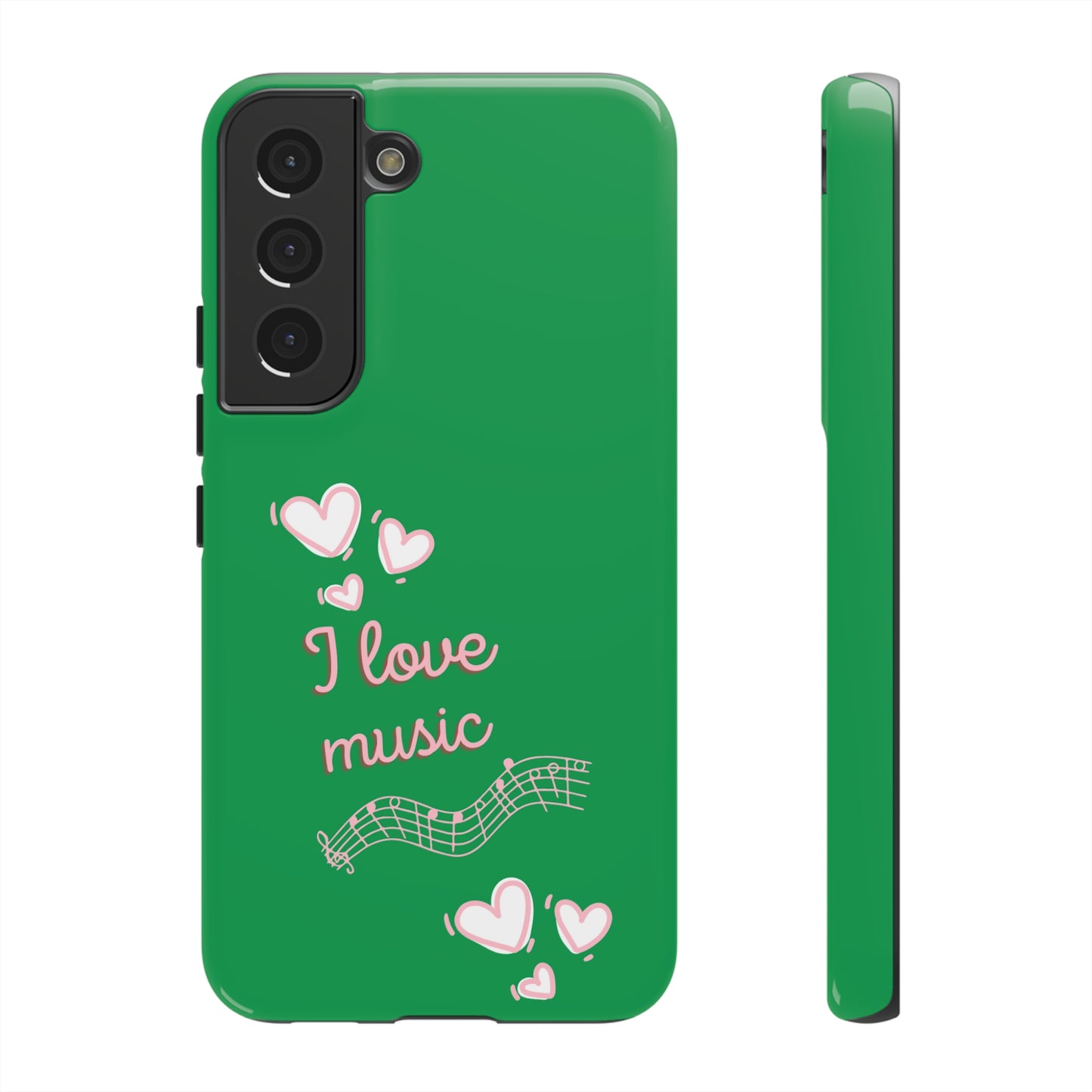 I Love Music Green | Mostly Android Phone Cases | MAC