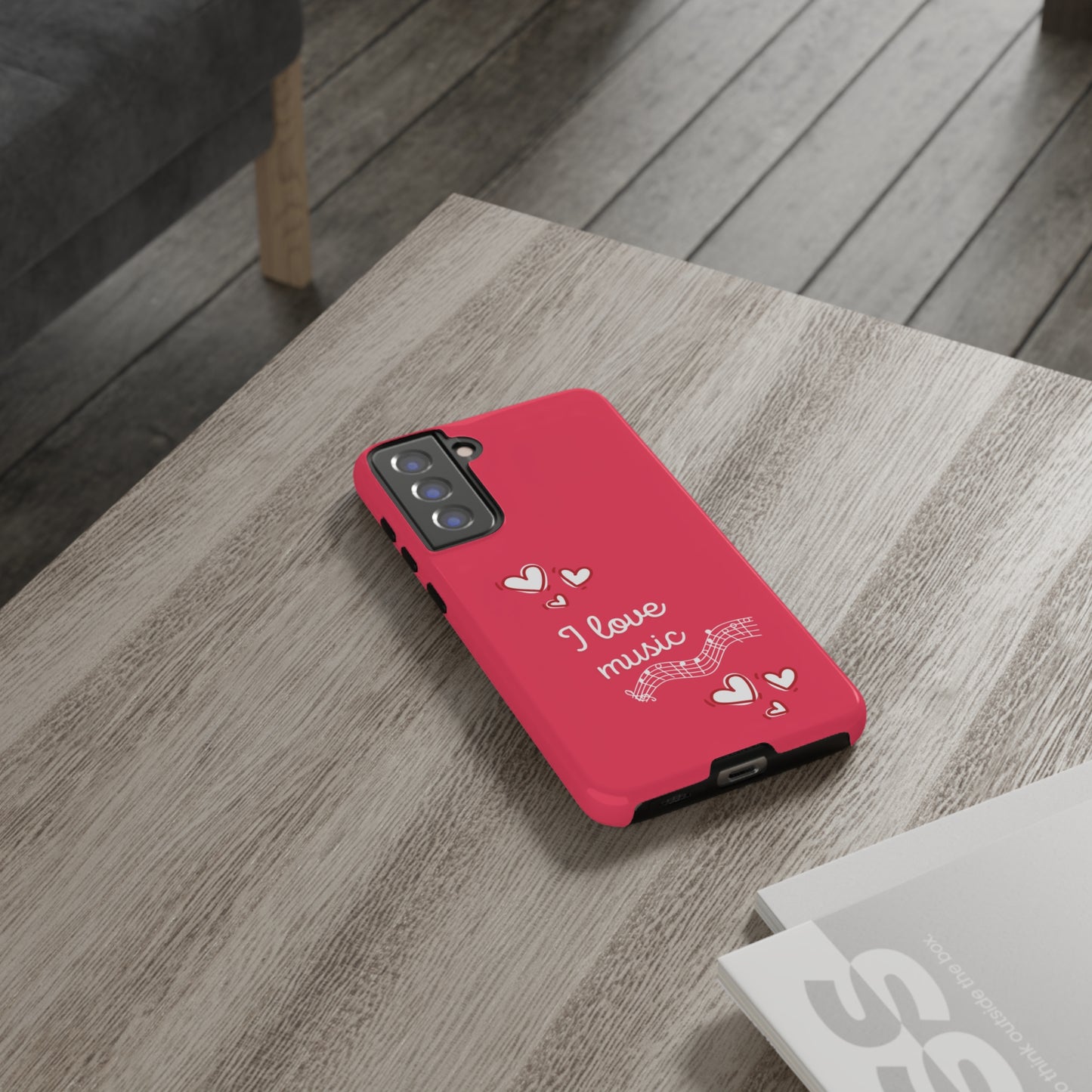 I Love Music Red | Mostly Android Cases | MAC