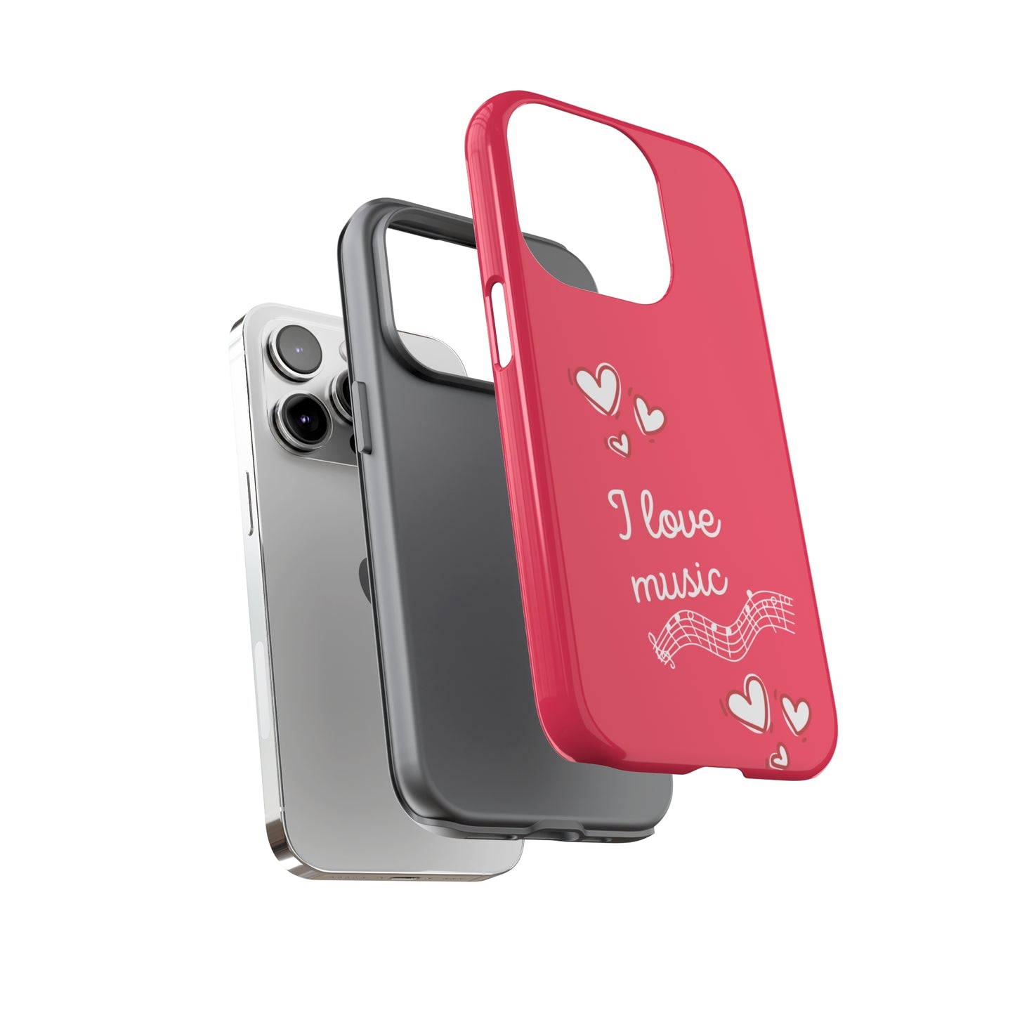 I Love Music Red | Mostly Android Cases | MAC