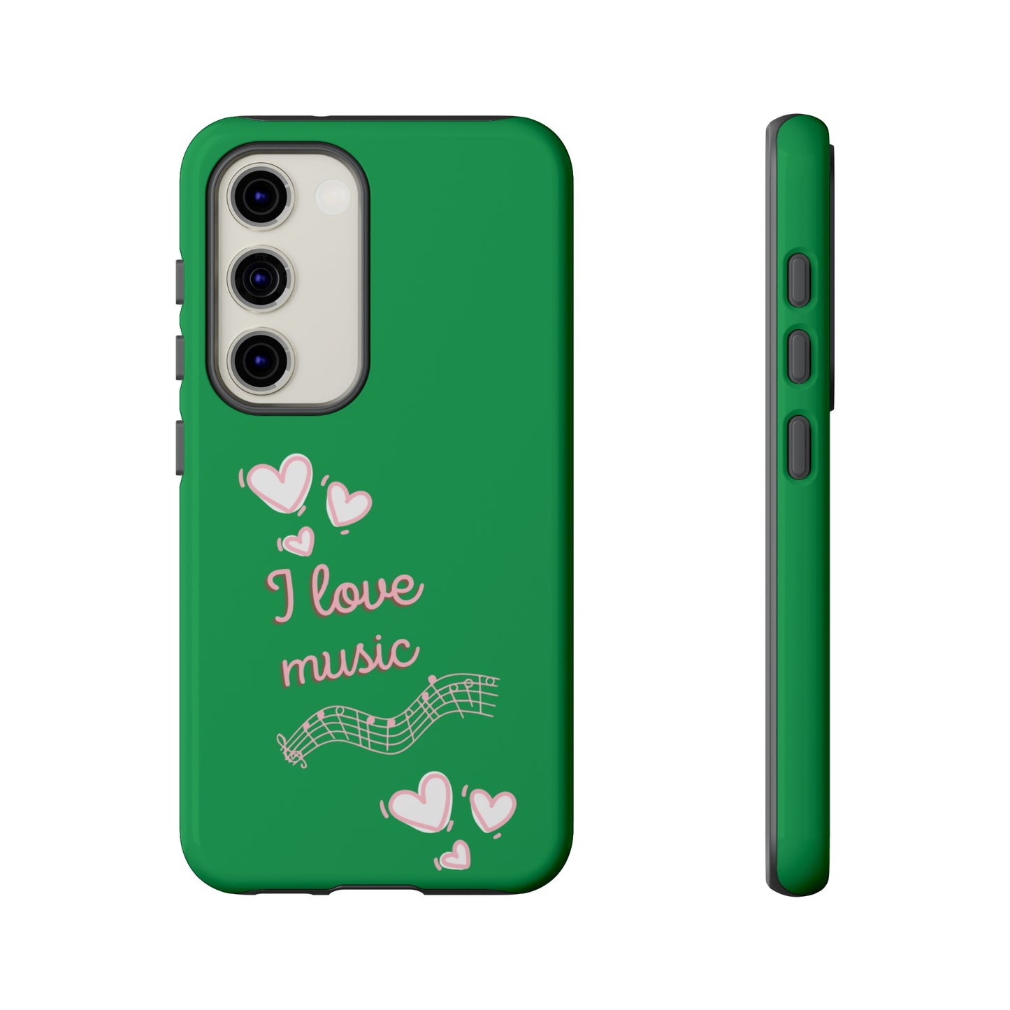 I Love Music Green | Mostly Android Phone Cases | MAC