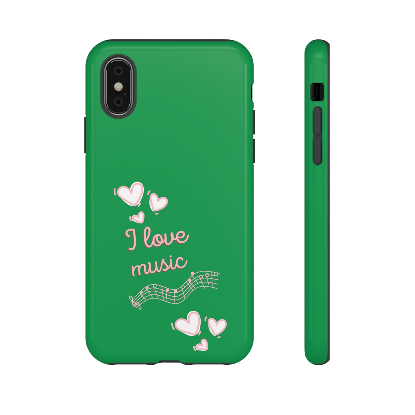 I Love Music Green | Mostly Android Phone Cases | MAC