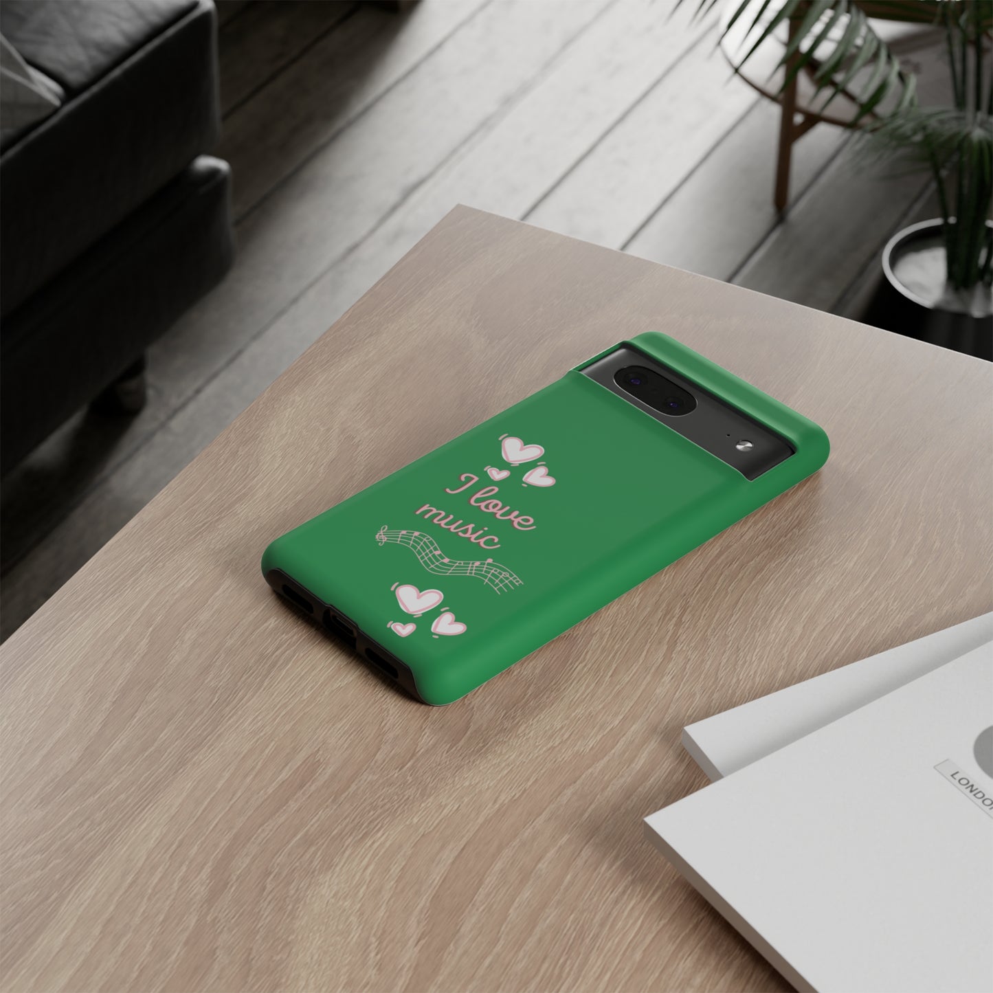 I Love Music Green | Mostly Android Phone Cases | MAC